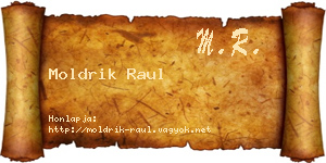 Moldrik Raul névjegykártya